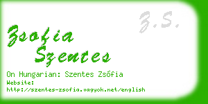 zsofia szentes business card